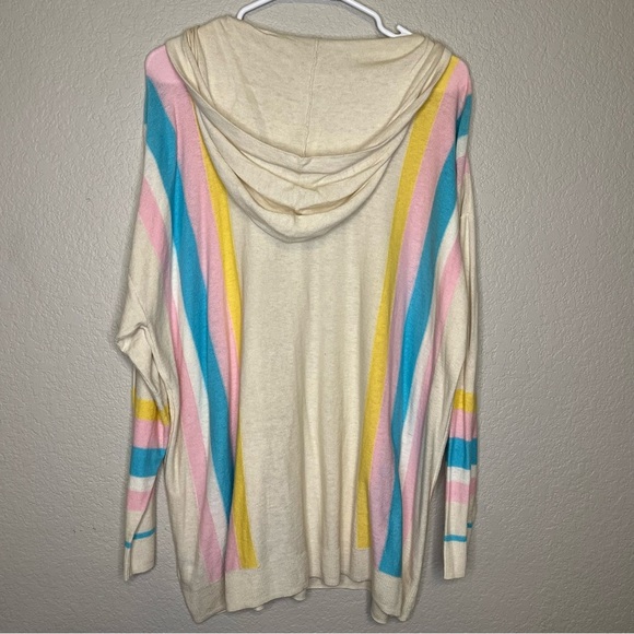 Torrid Colorful Striped Thin Hoodie Sweater Size 2X  (Torrid Size 1) - Picture 11 of 14